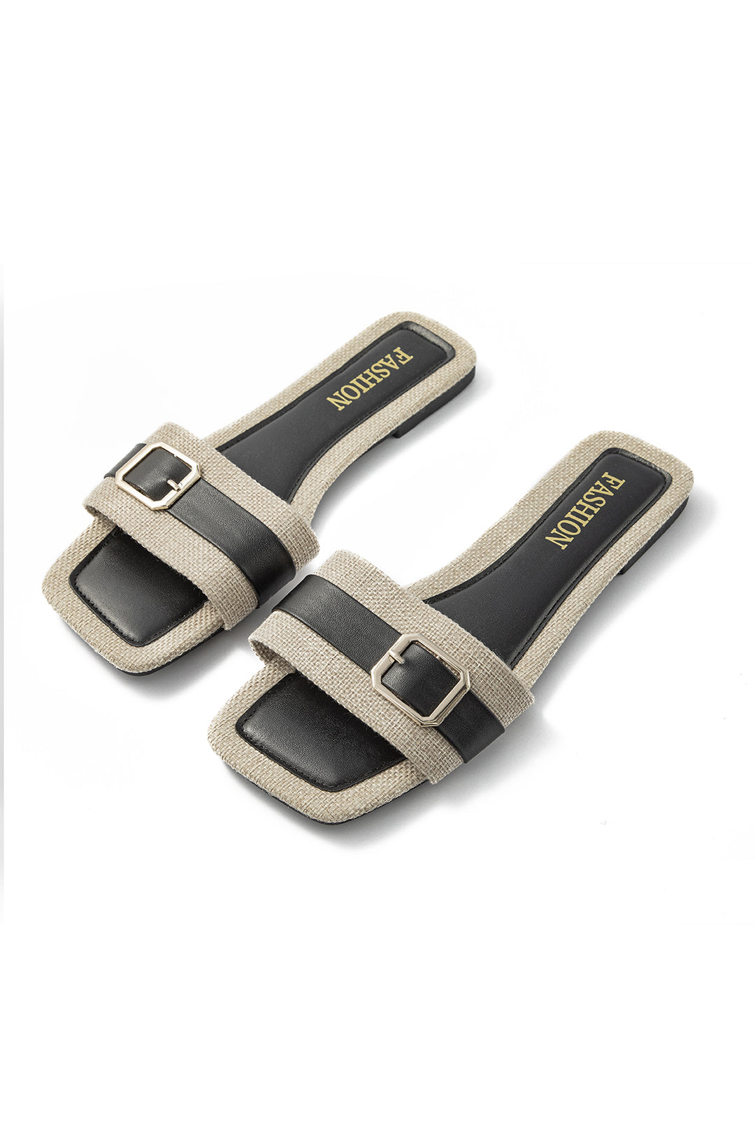 Buckle Square-Toe Slippers