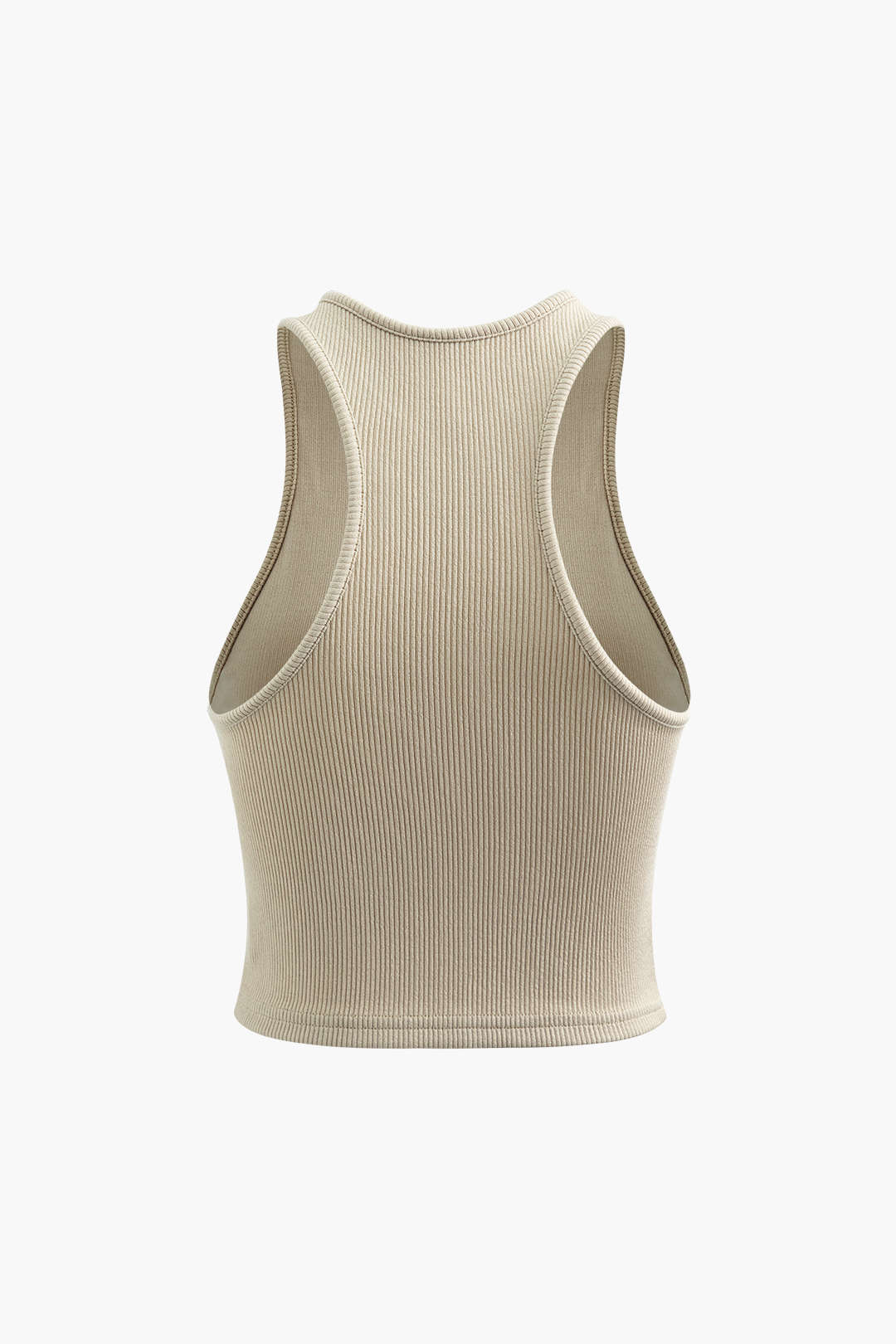 Rib Knit Seam-detail Sleeveless Tank Top