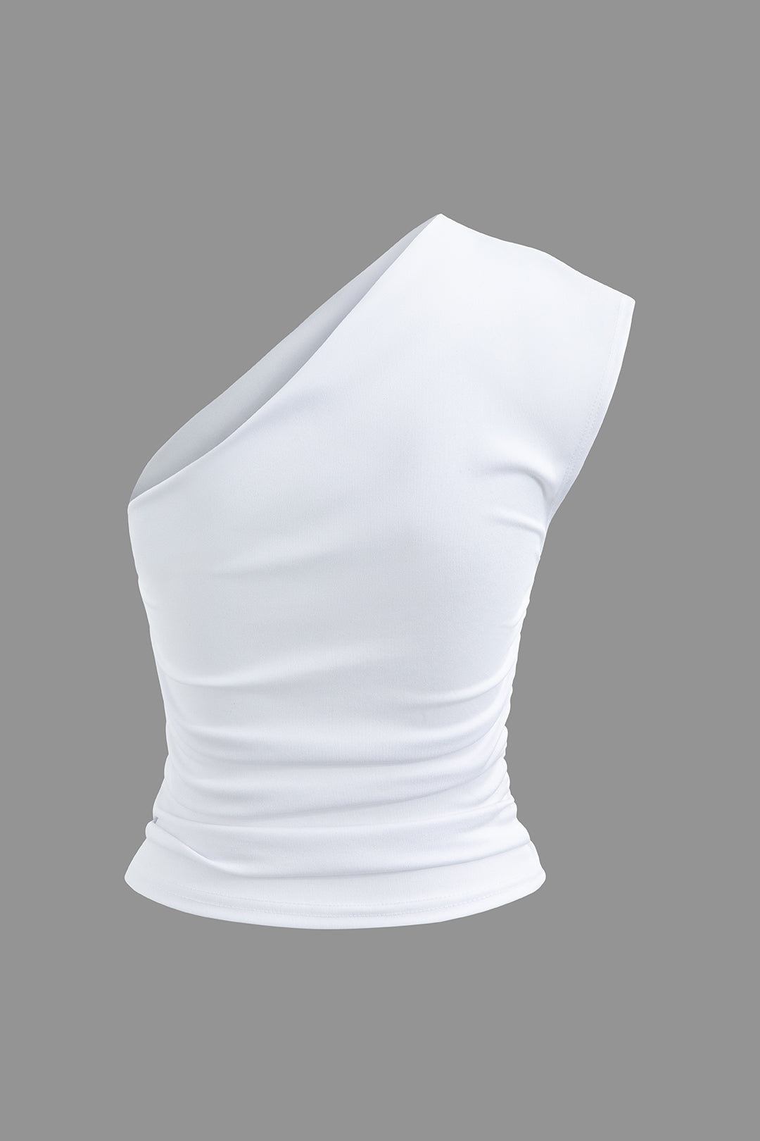 One Shoulder Ruched T-shirt