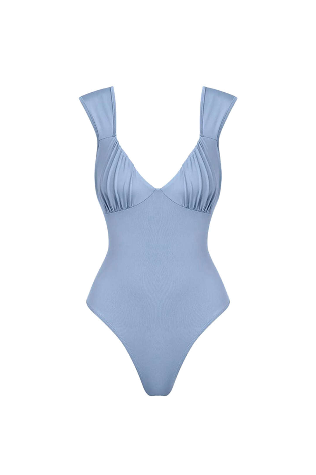 V-neck Ruched Bodysuit