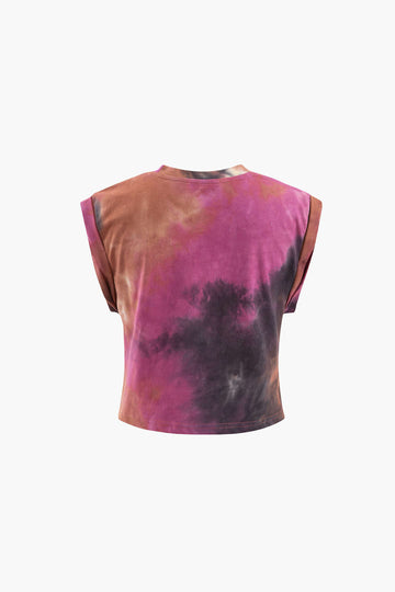 Tie Dye Knot Hem T-Shirt