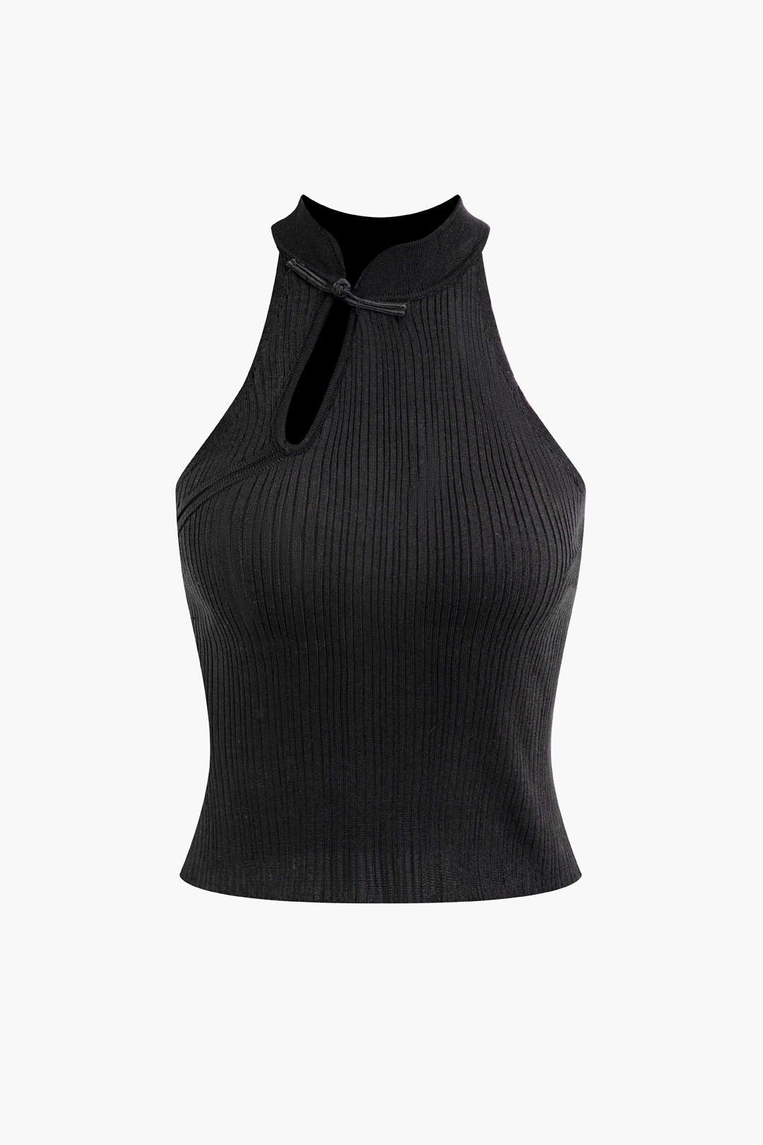 Cut Out Mock Neck Tank Top